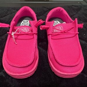 Hey Dude Kids Hot Pink Mesh Slip-On Sneakers